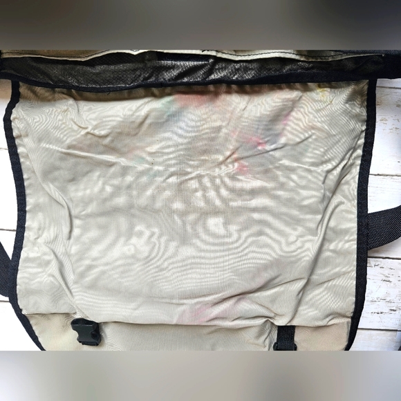 RARE VINTAGE Jansport Messenger Laptop Shoulder Bag Y2K Large Floral BlackVelvet - Picture 11 of 13